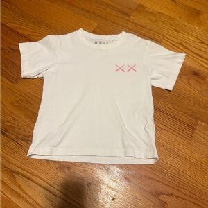 Uniqlo x Kaws White T-Shirt with Pink Accents